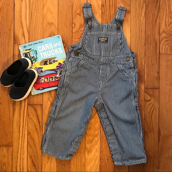 oshkosh hickory stripe overalls
